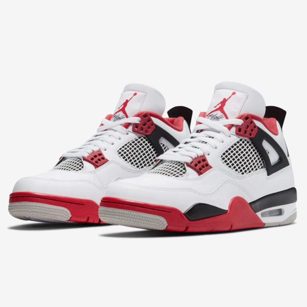 Jordan 4 Retro Fire Red (2020), Size 10